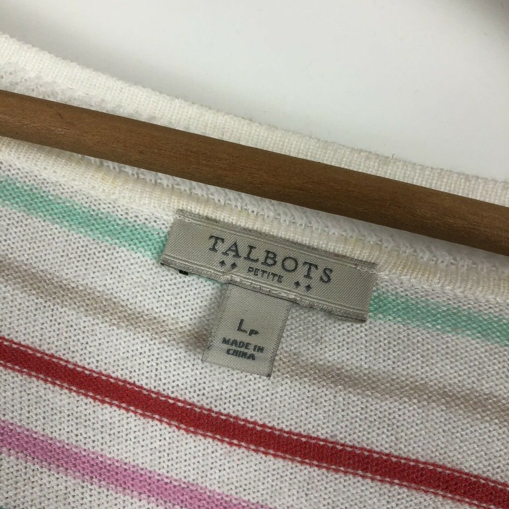 Talbots Multi Color Stripe Long Sleeve Sweater - image 6